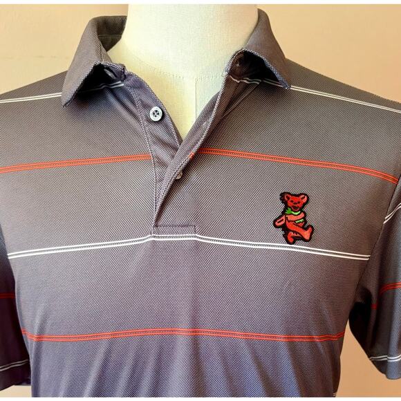 Grateful Dead Dancing Bear PGA Tour Golf Polo (M) - Picture 2 of 6